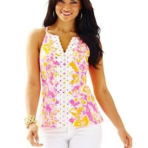 Lilly Pulitzer NWOT Magnolia Halter Top: Pristine Condition, Never Worn